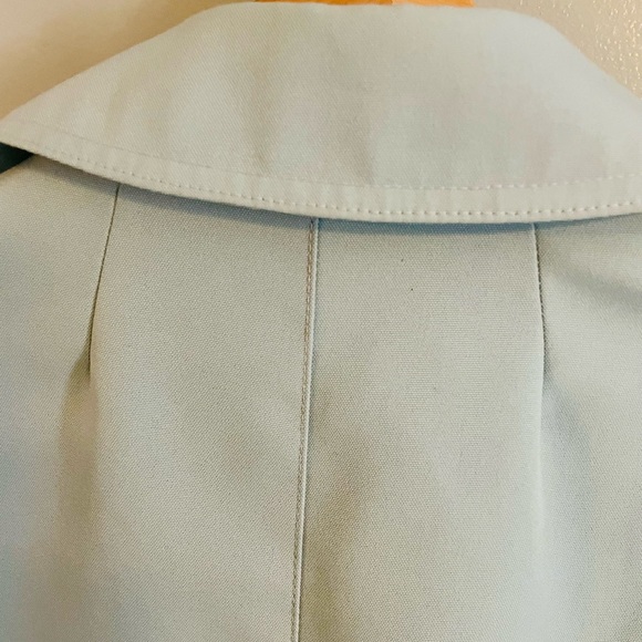 Vintage Light Blue Trench Coat Size 7/8 Grandma Rare Mid-Length The Puget Sound - Picture 13 of 13